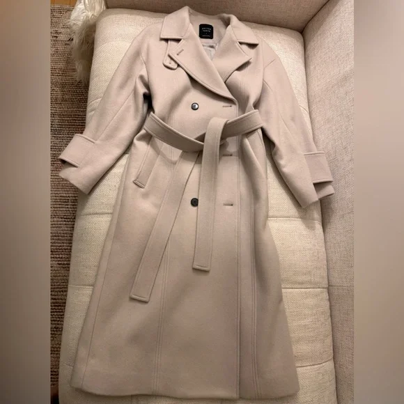 United Tokyo Made in Japan Wool Double-Breasted Belted Coat Size XS - Picture 5 of 11